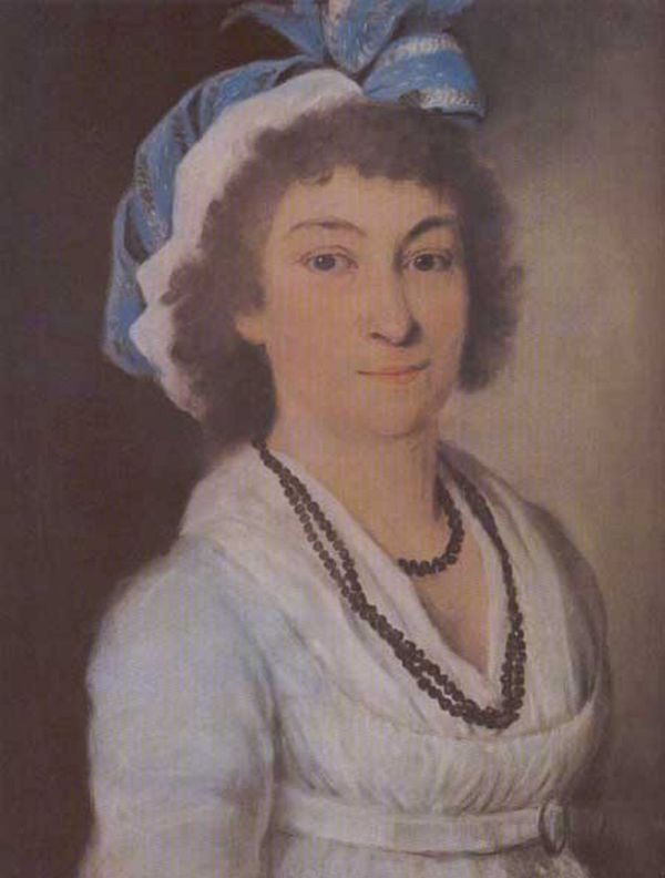 Portrait of Maria Sophie Weber (1763[1]–1846), singer, the younger sister of Wolfgang Amadeus Mozart's wife, Constanze